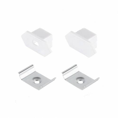 Заглушки для алюминиевого профиля LR40 с крепежом (2 заглушки и 2 крепежа) — купить оптом и в розницу в интернет магазине GTV-Meridian.
